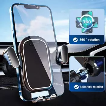 Universal Hook Gravity Car Phone Holder Mount Stand Vent Air For IPhone Bracket Phone Mobile Cl C3Y1 B-one size
