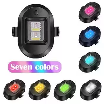 Universal LED Anti-collision Warning Light 7 Color Flashing Light Motorcycle Bikes Drone With Strobe Car Warning Lights