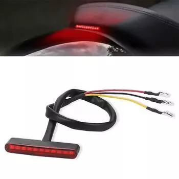 Universal LED Rear Tail Running Stop Mini Strip Brake Light Red For Motorcycle
