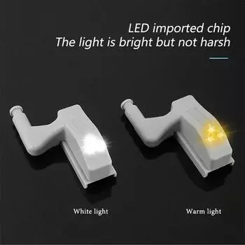 Universal LED Under Cabinet Light Wardrobe Closet Inner Hinge Night Light Lamp for Cupboard Closet Kitchen Bedroom Door Lamp