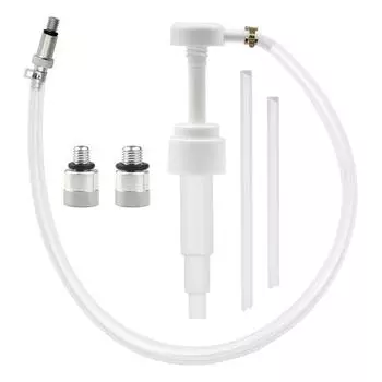 Универсальный нижний блок шестеренчатого масляного насоса с адаптерами 3/8 дюйма 8 мм 10 мм для стандартных бутылок объемом 1 кварта для подвесных моторов Mariner белый