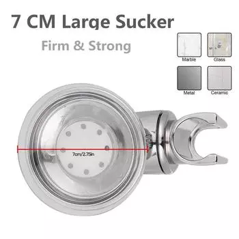 Universal manual strong suction cup shower bracket, manual adjustable bathroom shower head, nail free fixed rack, shower head