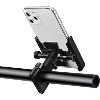Universal Metal Motorcycle Phone Holder Aluminum Alloy Anti-Slip Bracket GPS Clip Adjustable Phone Stand Motorbike Accessories