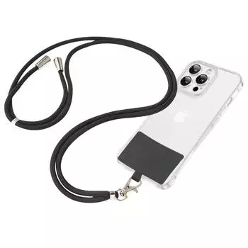 Universal Mobile Phone Crossbody Lanyard Anti-lost Adjustable Detachable Neck Strap Cord Rotatable Clasp Safety Rope All Case чёрный
