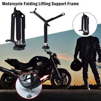 Universal Motorcycle Folding Lifting Support Frame Motorcycle Heavy Frame Iron Crane Lift Adjustable Stand Stable Accessori U6Y8