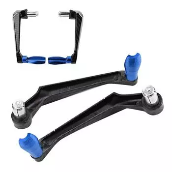 Universal Motorcycle Handbar Brake Clutch Lever Guard Carbon Fiber Plastic + Aluminum Alloy Protector Proguard System серебряный