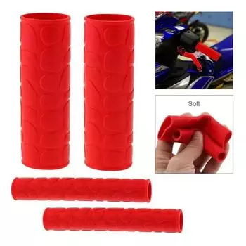 Universal Motorcycle Non-slip Heat Shrink Handlebar Grip Grip Cover Cover Grips Glove Brake Rubber Motorcycle W7O2 красный