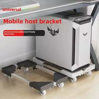 Universal Movable Desktop PC Stand with Retractable Wheels Extra Large and Thick