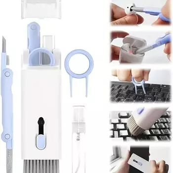 Universal Multifunctional 7 In 1 Electronic Cleaner Kit Keyboard Cleaner Kit Screen Cleaner with Cleaning Brush for Earphones Tablet Phone