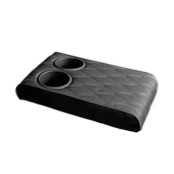 Universal PU Leather Car Armrest Mat Center Console Arm Storage Auto Mat Pad Protection Cover Box Rest Box Cushion Armrests S6W2