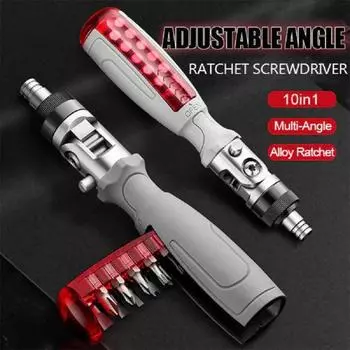 Universal Ratchet Screwdriver Rapid Ratchet Screwdriver Cross Slotted Screwdriver Adjustable Angle Single Angle