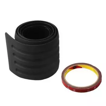 Universal Rear Bumper Guard Car Trunk Door Sill Plate Protector Pvc Rubber Protector Strip For Bumper Reinforcement Decoration Black