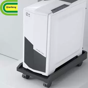 Universal Removable Computer Host Bracket with Pulley and Storage Shelf for Home or Office