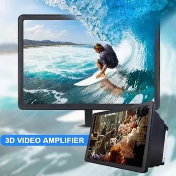 Universal Retractable HD Phone Holder Mobile Phone Amplifier 3D Screen Magnifier чёрный