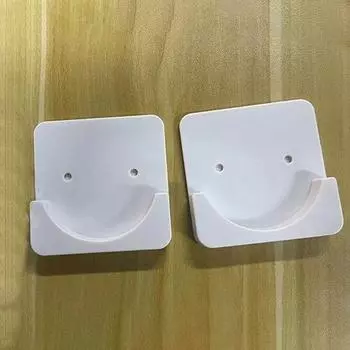 Universal Shower Curtain Rod Mount Holder for Wall Adhesive Shower Rod Tension Retainer No Drilling Stick On Screw Fixation 8cm белый