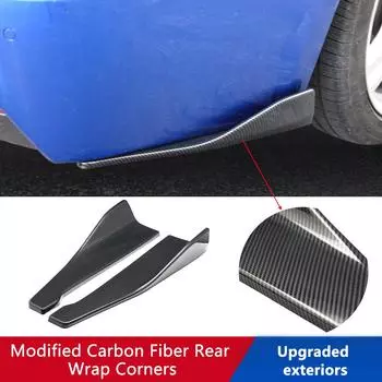 Universal Spoiler Protector Car Rear Bumper Lip Angle Splitters Splitter Scratch Protector Winglets Side Skirt Extension чёрный