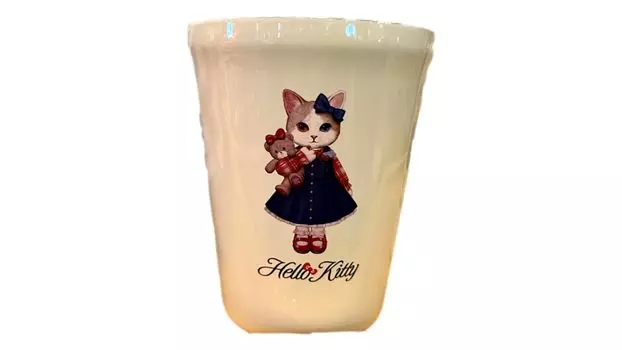 Universal Studios Japan USJ Univa Hello Kitty Tiny Chum Hello Kitty Collaboration Вакуумный стакан из нержавеющей стали Univa Collaboration Material