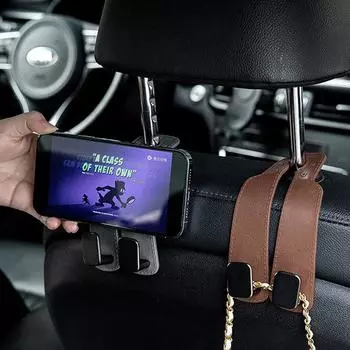 Universal Suede Car Hook Car Seat Hanger Hooks Seat Back Hook Bags Clothes Sundries Hanger Auto Car Accessories 2