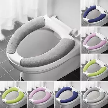 Universal Toilet Seat Cover Winter Warm O Type Closestool Mat Soft WC Mat Bathroom Toilet Seat Pad Washable Household