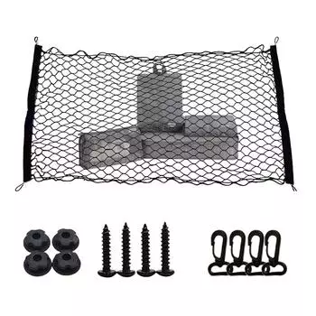 Universal Truck Cargo Net Stretchable Car Organizer Mesh Net With Hooks Heavy Duty Luggage Net Car Interior Accessories 110x60CM чёрный