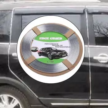 Universal Vehicle Door Protector Flexible Door Guard Trim Molding Strip Protector 6mm серебряный