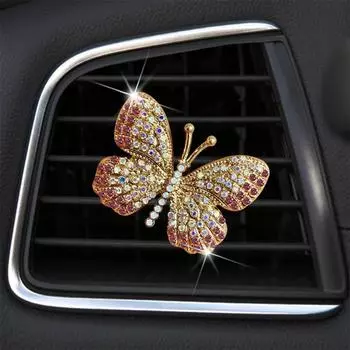 Universal Water Butterfly Auto Air Freshener Durable. Exquisite Butterfly Air Conditioning Car Air Outlet Perfume Clip