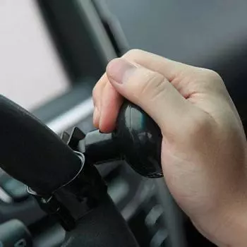 Универсальный вращающийся руль, прочная ручка для автомобиля, грузовика, ручка управления, тяжелая противоскользящая крышка рулевого колеса, вращающийся темно серый