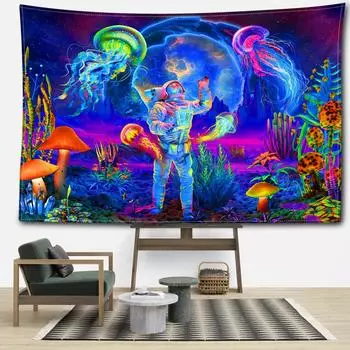 Вселенная Звездное небо Пейзаж Гобелен Настенный декор Таинственное искусство Колдовство Эстетика хиппи Комната Спальня Домашний декор 95x73CM