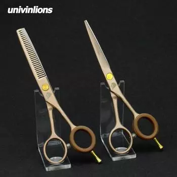 Univinlions 5,5 дюймов розовое золото Парикмахерские ножницы Парикмахерские ножницы Ножницы для стрижки волос Истончение стрижки волос Парикмахерские аксессуары