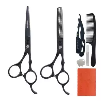 Univinlions 5,5-дюймовые профессиональные парикмахерские ножницы, набор режущих инструментов для удаления волос, расческа, парикмахерские аксессуары, филировочные ножницы, стриж...