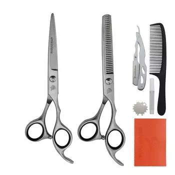 Univinlions 6,0-дюймовый комплект ножниц для волос, парикмахерские ножницы с маленькими зубцами, аксессуары для парикмахера, филировочные ножницы, инструменты для салона
