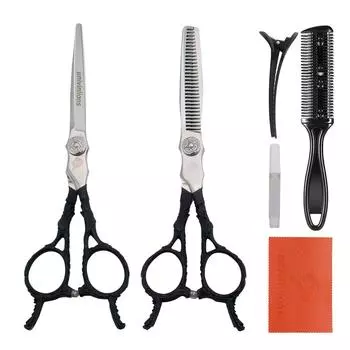 Univinlions 6 Профессиональные парикмахерские ножницы с симметричной ручкой, бритвенные края, парикмахерские аксессуары, набор ножниц для стрижки волос