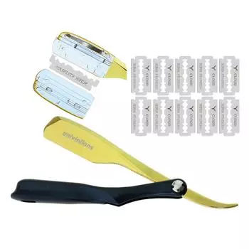 Univinlions, черные и золотые парикмахерские аксессуары, бритвы, весенние внутренние острые бритвы для женщин и мужчин, бритва для бороды, лица, подмышек, тела, удаления волос на бровях