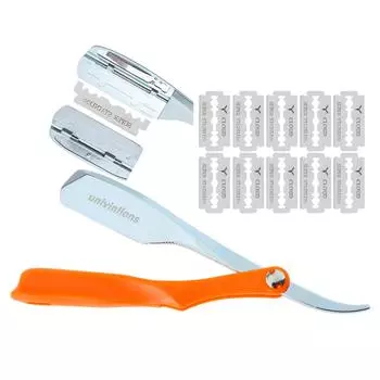 Univinlions Пружина Внутренние Острые Женщины Мужчины Барбер Бритвы Бритье Шаветта Борода Лицо Подмышка Тело Брови Волосы Удалить Парикмахерские Аксессуары оранжевый