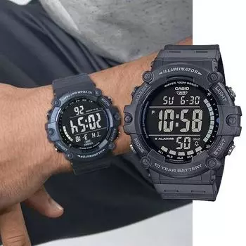 Универмаг AS Casio Military Watch AE-1500 Военный учебный центр Водонепроницаемые электронные часы для кемпинга на открытом воздухе Цифровые спортивные часы