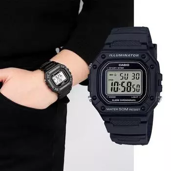 Универмаг AS в наличии Casio basic square электронные часы W-218 цифровые