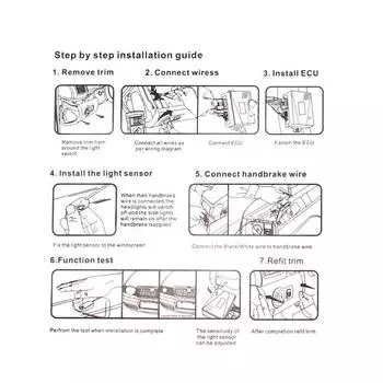 Универсальная 12 В система автоматического освещения автомобиля автоматически управляет светом чёрный