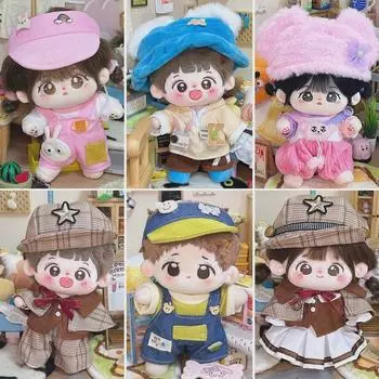 Универсальная 20 см хлопковая кукольная одежда: Плюшевый костюм, нейтральный по полу, цельный 20cm Doll Clothes (Excluding Doll)