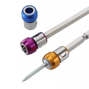 Универсальная 21-миллиметровая отвертка из магнитной стали со съемным кольцом намагничивания синий