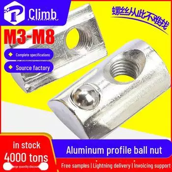 Универсальная 304 Т-образная алюминиевая гайка-шрапнель, европейский и национальный стандарт, эластичная полоса для типов 20-30-40-45 Standard 20-M3