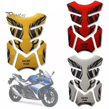 Универсальная 3D наклейка на бензобак мотоцикла, самоклеящаяся, сильная липкость, водонепроницаемая, легко наносится, защитная наклейка для топливного бака, накладка белый