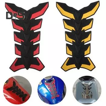 Универсальная 3D наклейка на бензобак мотоцикла, самоклеящаяся, сильная липкость, водостойкая съемная защитная наклейка для топливного бака, накладка чёрный