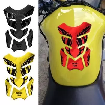 Универсальная 3D наклейка на бензобак мотоцикла, самоклеящаяся, сильная липкость, водонепроницаемая, легко наносится, защитная наклейка для топливного бака, накладка красный