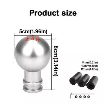 Универсальная 5-ступенчатая ручка переключения передач для автомобиля из алюминиевого сплава, торсионная головка автомобильного джойстика для механической коробки передач из алюминиевого сплава чёрный