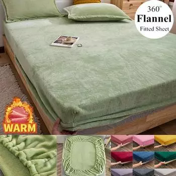 Универсальная эластичная лента 25 см, наматрасник, зимний супермягкий, теплый фланелевой утолщенный двуспальный диван King, постельное белье, защита от пыли, без наволочки Bed sheet (90x200x25cm) темно-серого