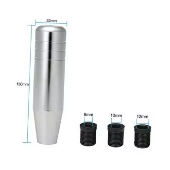 Универсальная алюминиевая ручка переключения передач длиной 13 см для автомобилей, грузовиков, гонок, ручка переключения передач с 3 адаптерами чёрный