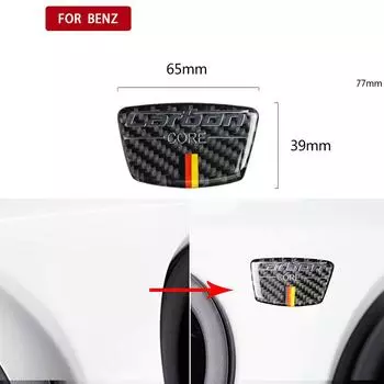 Универсальная эмблема из углеродного волокна, наклейка на бампер, дверь автомобиля, колонна автомобиля чёрный