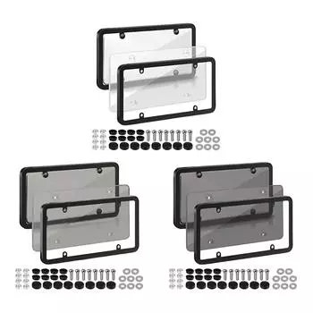 Универсальная американская рамка номерного знака с винтами рамка номерного знака автомобиля 6 дюймов x 12 дюймов для грузовых автомобилей Авто чёрный