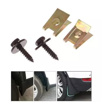 Универсальная авто гайка, винт, гайка, зажим, комплект автомобильных винтов, фиксатор бампера, U-гайка, зажимы, прокладка, крепеж, аксессуар для ремонта 40