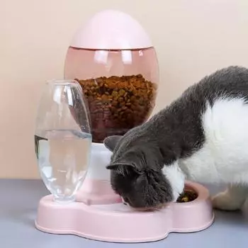 Универсальная автоматическая кормушка для домашних животных Диспенсер для воды для кошек Миска для воды для кошек Автоматическая кормушка для собак Самораздаточная поилка для домашних животных Автоматическая гравитационная поилка для кошек синий